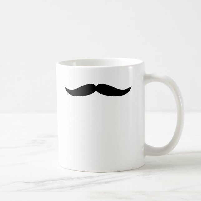 Mug Moustache ou moustache noire drôle (Droite)