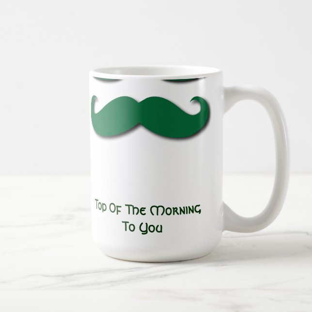 Mug Moustache verte (Droite)