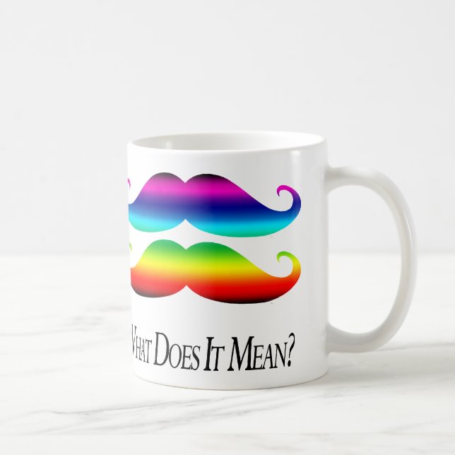 Mug Moustaches de Double-Arc-en-ciel (Droite)