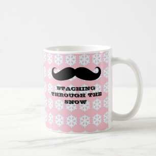 Mug Moustaches drôles de Noël de vacances de moustache