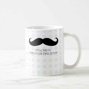 Mug Moustaches drôles de Noël de vacances de moustache