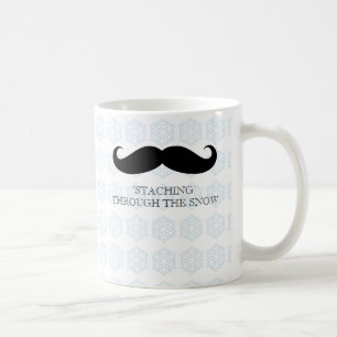 Mug Moustaches drôles de Noël de vacances de moustache