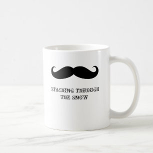 Mug Moustaches drôles de Noël de vacances de moustache