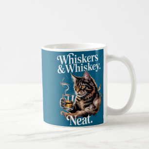 Mug Moustaches et drôle amateur de chat soigneux buveu