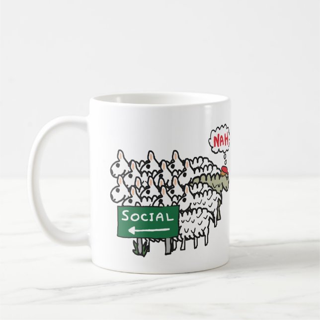 Mug Mouton antisocial (Gauche)