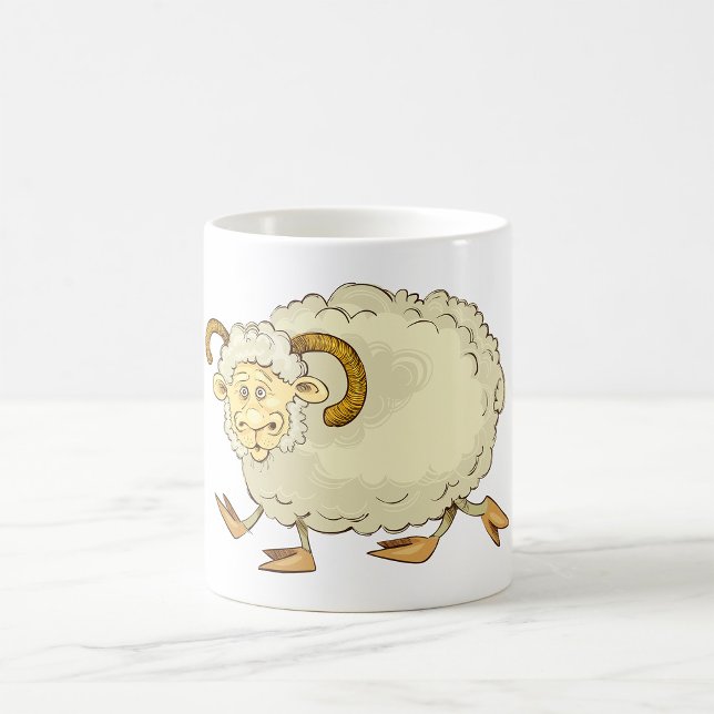 Mug Mouton de bélier surpris Drôle d'animal de ferme (Créateur téléchargé)