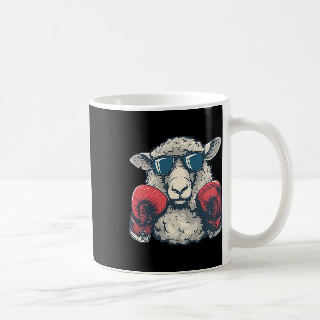 Mug Mouton de boxe agneau gants de boxe kickboxing drô (Droite)