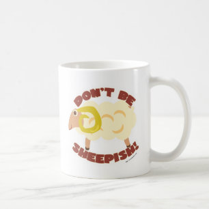 Mug Mouton de dessin animé mignon amusant et penaud