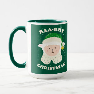 Mug Mouton de fête dit Joyeux Noël en bêlant !