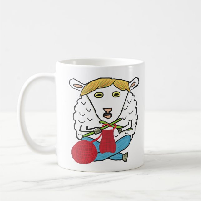 Mug Mouton de Tricot amusant (Gauche)