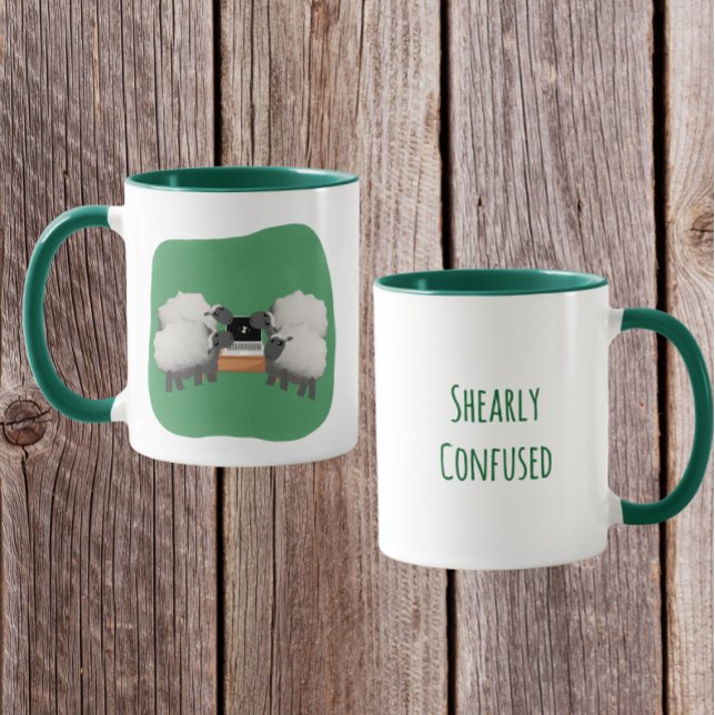 Mug Mouton Mignon Pun Design – Totalement Tondu (Créateur téléchargé)