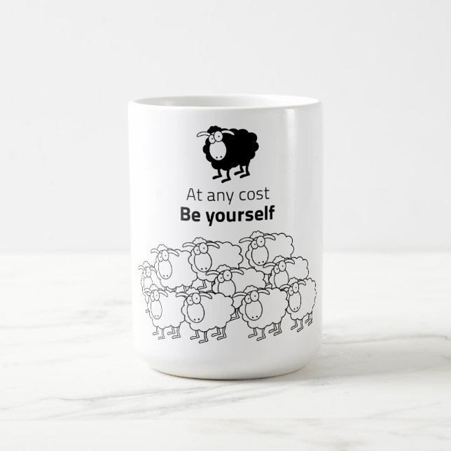 Mug mouton noir et blanc (Centre)