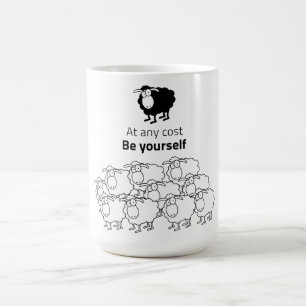 Mug mouton noir et blanc