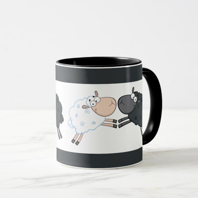 Mug Mouton noir Mouton blanc (Devant droit)