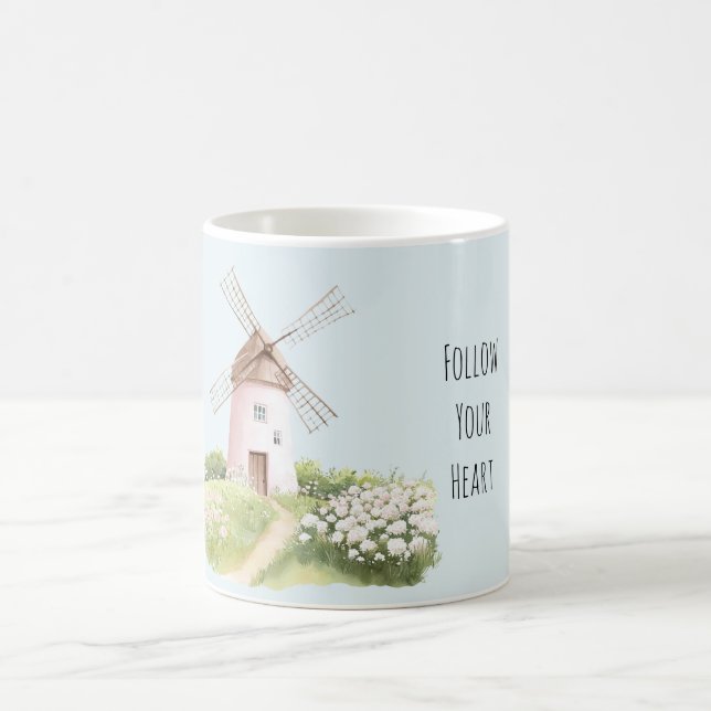 Mug Mouton Rose Fleur Rose Mignonne Douce (Centre)