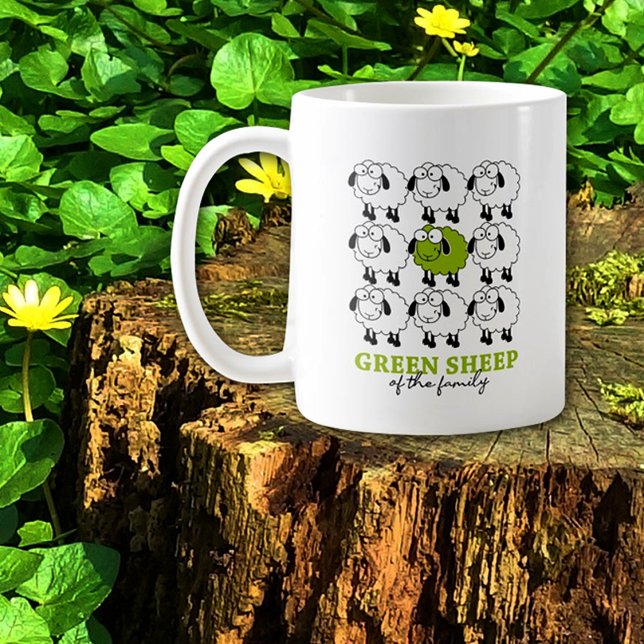 Mug Mouton vert de la famille (Créateur téléchargé)