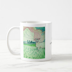 Mug Moutons dans le pâturage