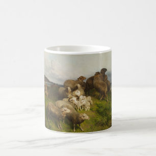 Mug Moutons dans un pré (par August Friedrich Schenck)