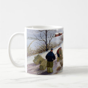 Mug Moutons de alimentation en hiver