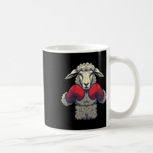 Mug Moutons de boxe avec gants de boxe Kickboxing Drôl (Droite)