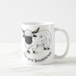 Mug Moutons du Valais Blacknose - la brebis sont belle