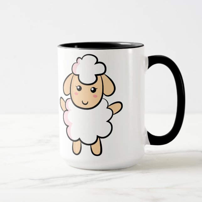 Mug Moutons mignons et heureux (Droite)