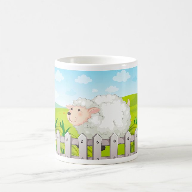 Mug Moutons souriants dans un paysage ensoleillé (Créateur téléchargé)