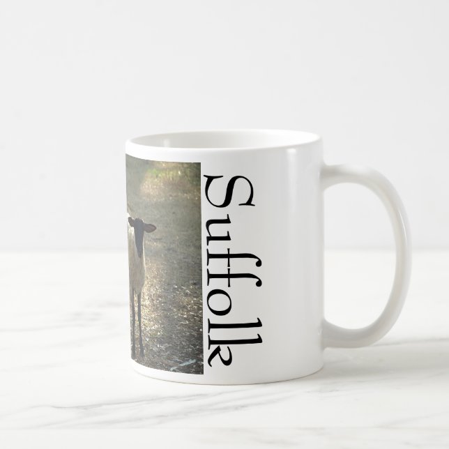 Mug Moutons Suffolk à la lumière du soleil (Droite)