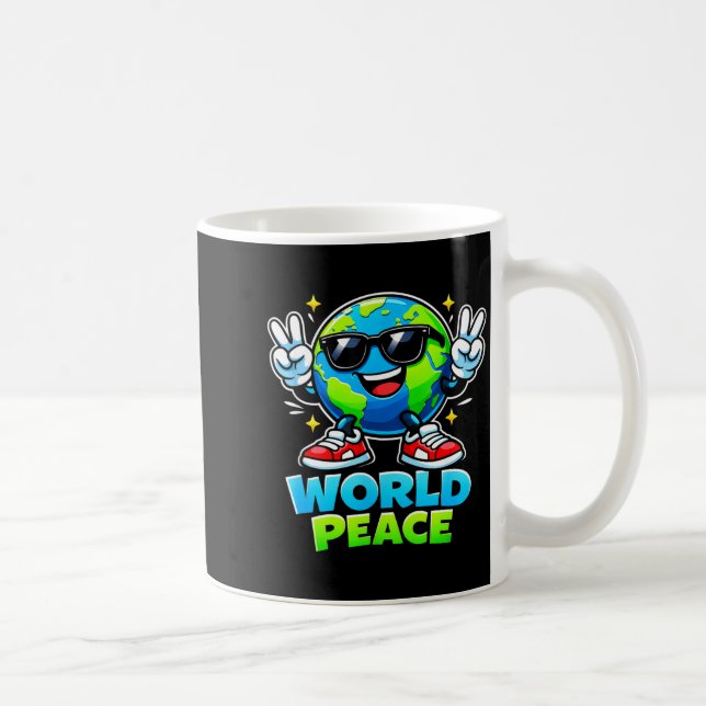 Mug Mouvement de diffusion de la paix mondiale drôle e (Droite)