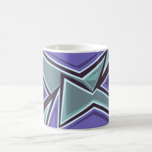 Mug Mouvement d'énergie géométrique en violet et sarce