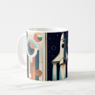 Mug Moyen Siècle Âge de l'espace Art Galaxy Navigation