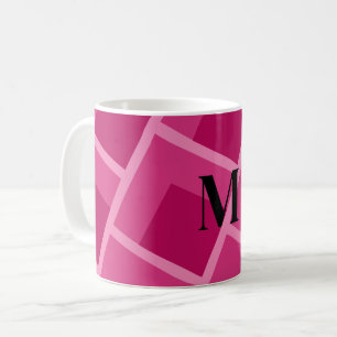 Mug moyen siècle moderne abstrait rose géométrique