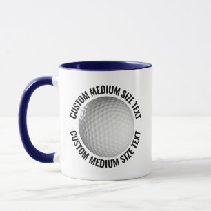 Mug Moyen Texte BLEU NAVY Combinaison 325g Personnalis
