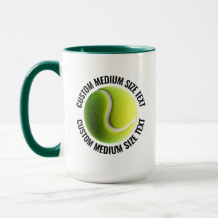 Mug Moyen Texte VERT CHASSEUR Combinaison 15oz Tennis