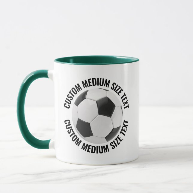 Mug Moyen Texte VERT CHASSEUR Combinaison 325g Taille  (Gauche)