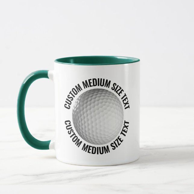 Mug Moyen Texte VERT CHASSEUR Combinaison 325g Tapis d (Gauche)