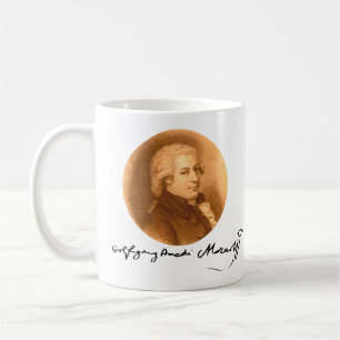 Mug Mozart Composer Portrait Élégant musique classique