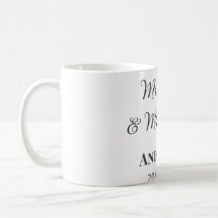 Mug Mr & Mme ajoutent le nom de famille date année cad