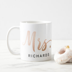 Mug MRS Typographie FAUX OR ROSE