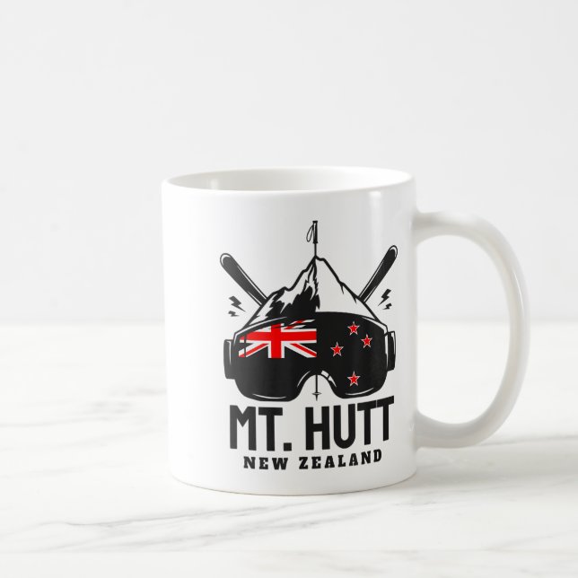 Mug Mt Hutt New Zealand Ski Resort Retro Skiing  (Droite)