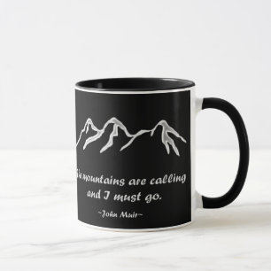 Mug Mtns sont appeler/Milou/arrière - plan fait sur