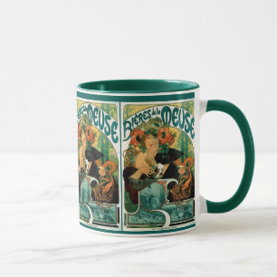 Mug Mucha Art Nouveau : Bieres de la Meuse