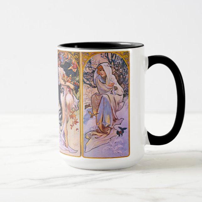 Mug Mucha quatre saisons (Droite)