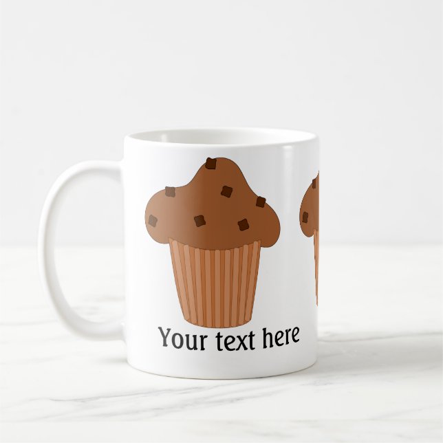 Mug Muffin au chocolat : Ajouter votre texte (Gauche)
