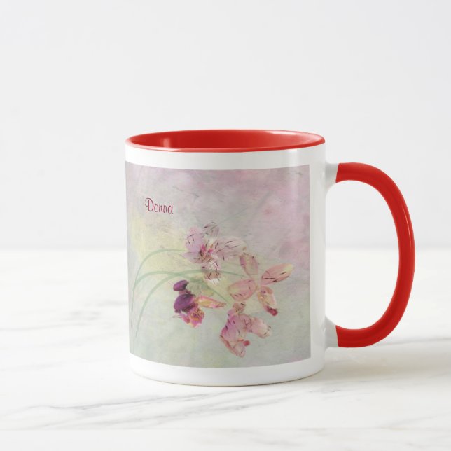 Mug Mug, 18oz dans un Grunge Orchid Design (Droite)