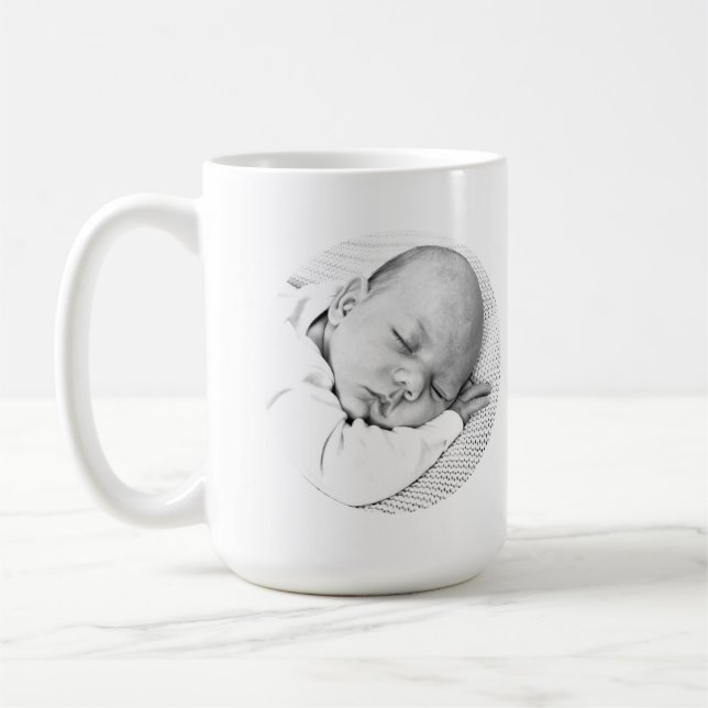 Mug "Mug bébé personnalisé - Photo et nom Cadeau de na (Gauche)
