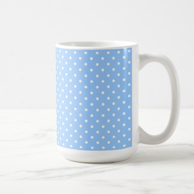 Mug Mug/Bleu et Pois blancs (Droite)
