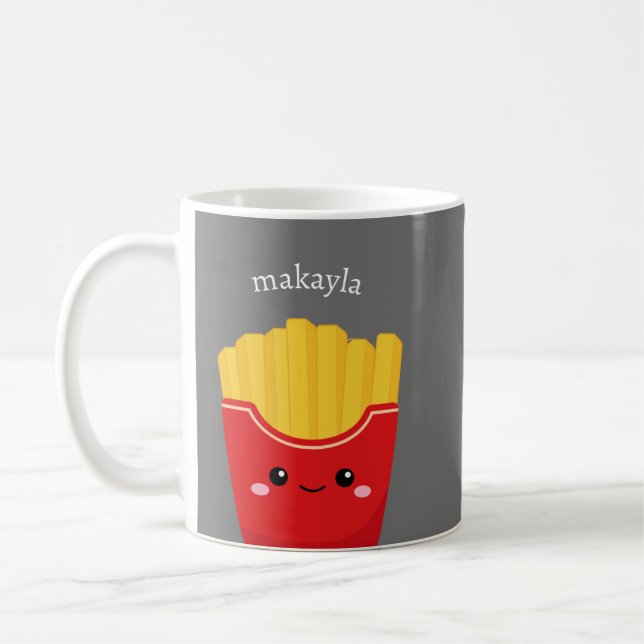 Mug "Mug de fruits français Kawaii personnalisé" (Gauche)