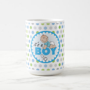 Mug Mug/It est un garçon avec le pois