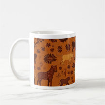 Mug, Motif de la faune tribale africaine